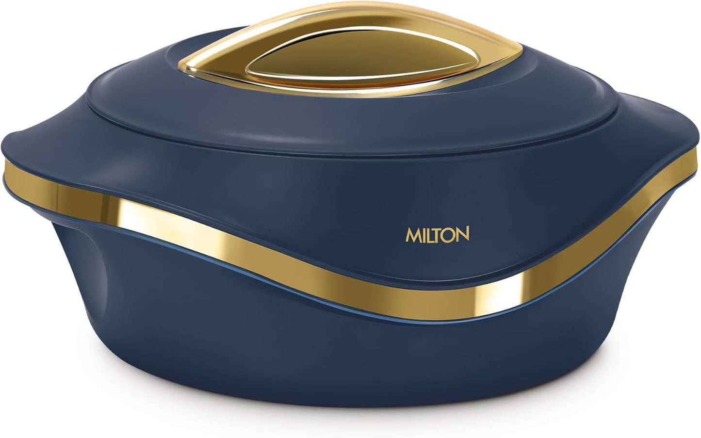 MILTON Pearl 2500 Inner Stainless Steel Casserole, 2.1 litres, Ivory | BPA Free | Food Grade | Easy to Carry | Easy to Store | Chapati | Roti | Curd Maker