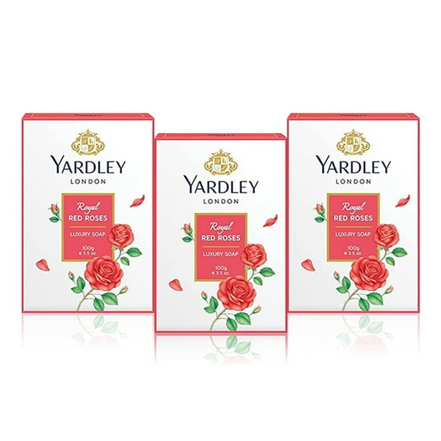 Yardley Soap, Red Roses, 100g (Pack of 3) C6