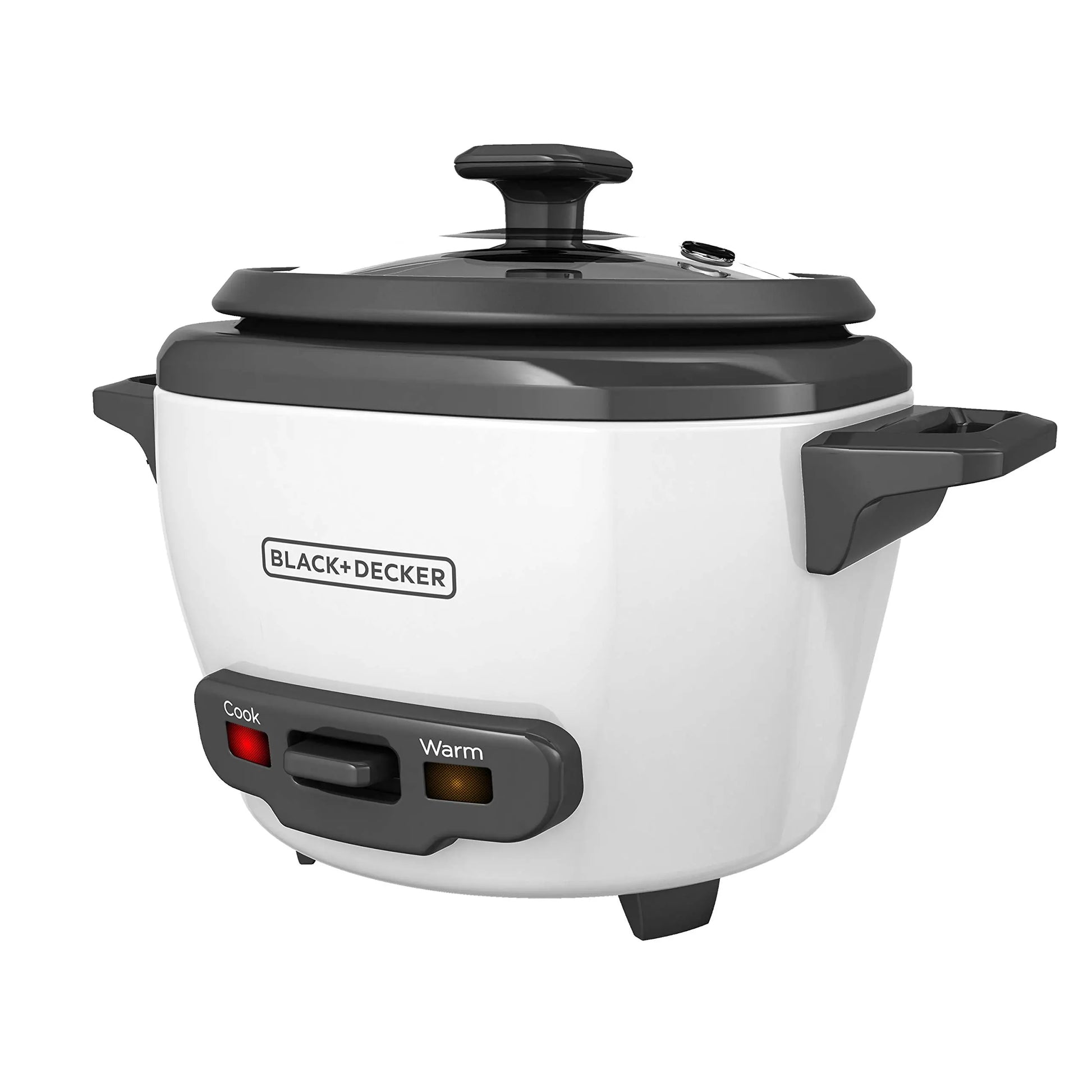 BLACK+DECKER Rice Cooker 14-Cup (Cooked) with Steaming Basket, Removable Non-Stick Bowl, White