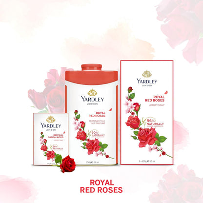 Yardley London Perfumed Talc, Red Roses, 8.8 oz, 250 g