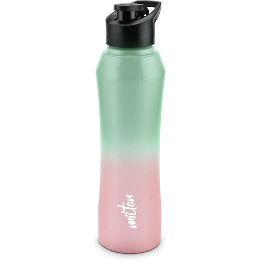 MILTON Comet 1000 Stainless Steel Water Bottle 980 ml, Single Walled, ISI Certified I Leak Proof Lid, Rust Proof I For School, Office, Gym I Mint Pink