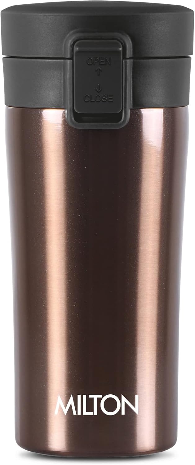 Milton Thermosteel Vacuum Insulated Coffee Mug, 300 ml, Hot & Cold Flask | Leak Proof | Rust Proof | Thermos | Soup Flask | Juice Mug | Water Flask | Tea Mug