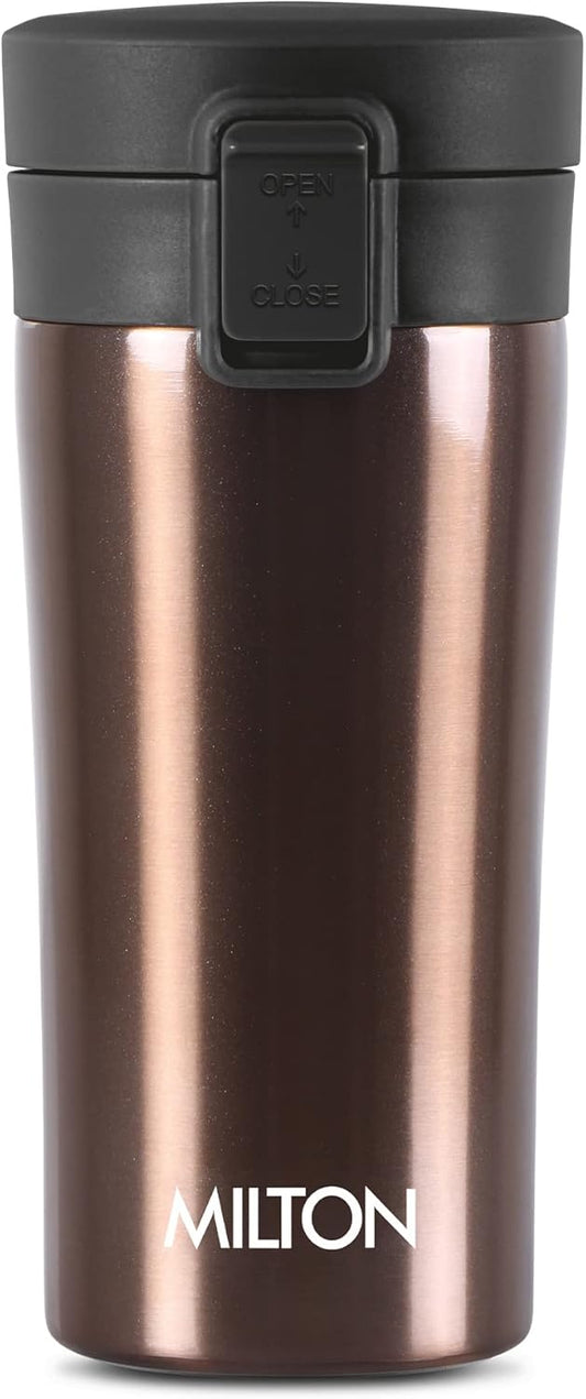 Milton Thermosteel Vacuum Insulated Coffee Mug, 300 ml, Hot & Cold Flask | Leak Proof | Rust Proof | Thermos | Soup Flask | Juice Mug | Water Flask | Tea Mug