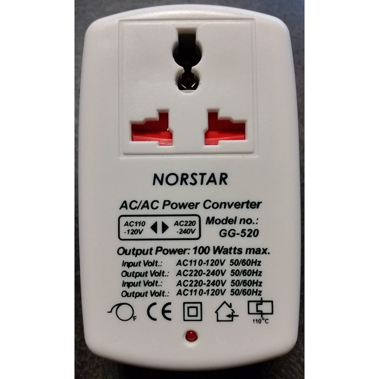 Norstar 100 Watt Step Up and Down Two way Universal Travel Voltage Transformer Converter