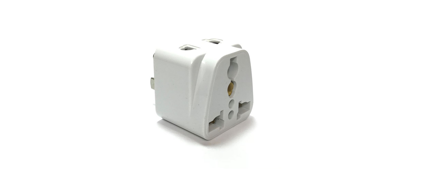 US Universal 3 Pin Plug Adapter with Ground Pin