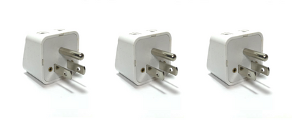 US Universal 3 Pin Plug Adapter with Ground Pin