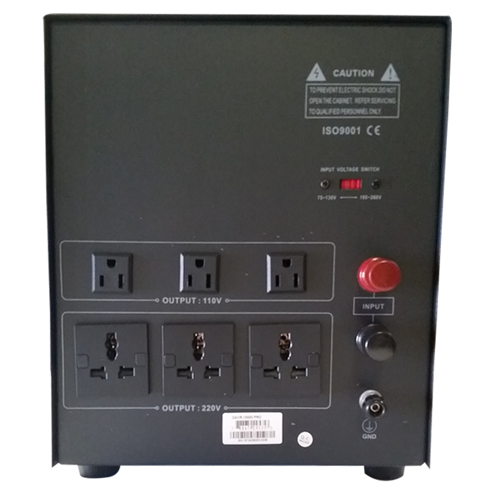 Norstar DAVR-10000 10000 Watt 110/120 to 220/240 or 220/240 to 110/120 Step UP and Down Voltage Transformer and Automatic Voltage Regulator Stabilizer