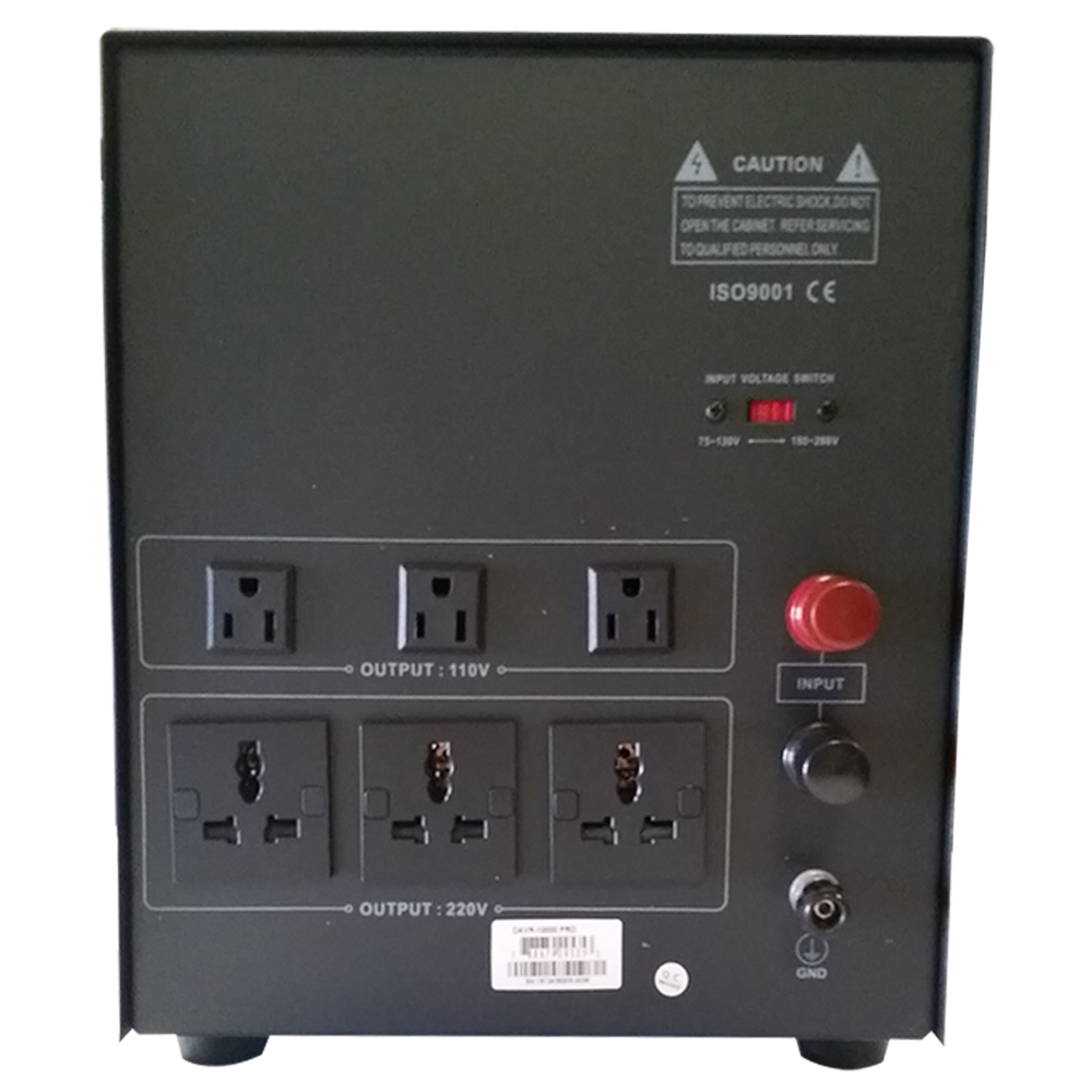 Norstar DAVR-10000 10000 Watt 110/120 to 220/240 or 220/240 to 110/120 Step UP and Down Voltage Transformer and Automatic Voltage Regulator Stabilizer