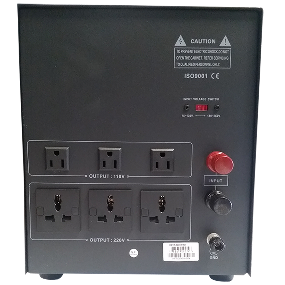 Norstar DAVR-8000 8000 Watt 110/120 to 220/240 or 220/240 to 110/120 Step UP and Down Voltage Transformer and Automatic Voltage Regulator Stabilizer