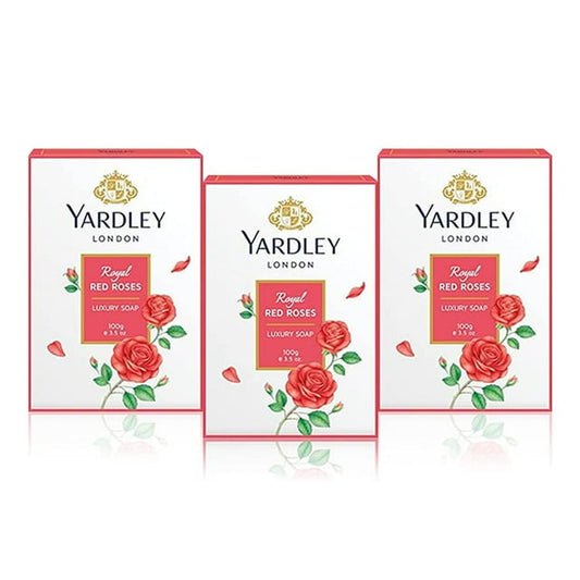 Yardley Soap, Red Roses, 100g (Pack of 3) C6